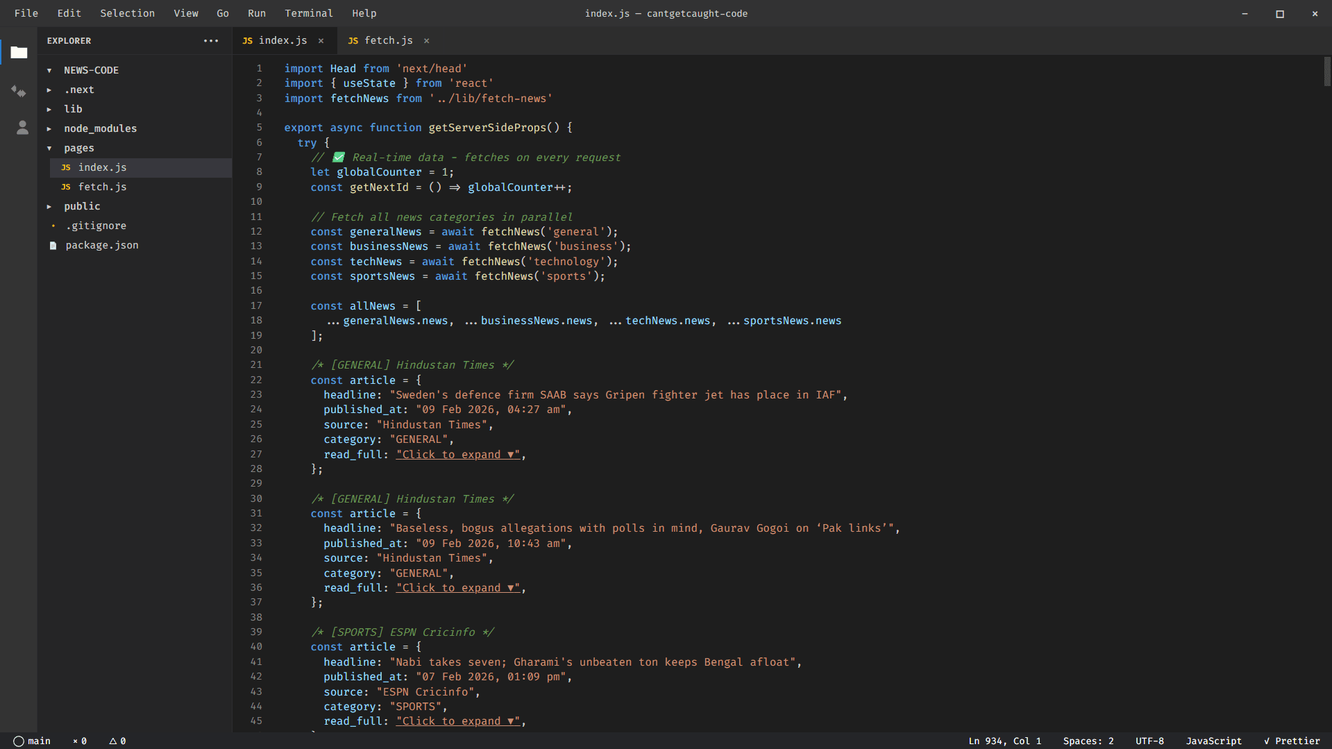 An image of the CantGetCaught-Code project.