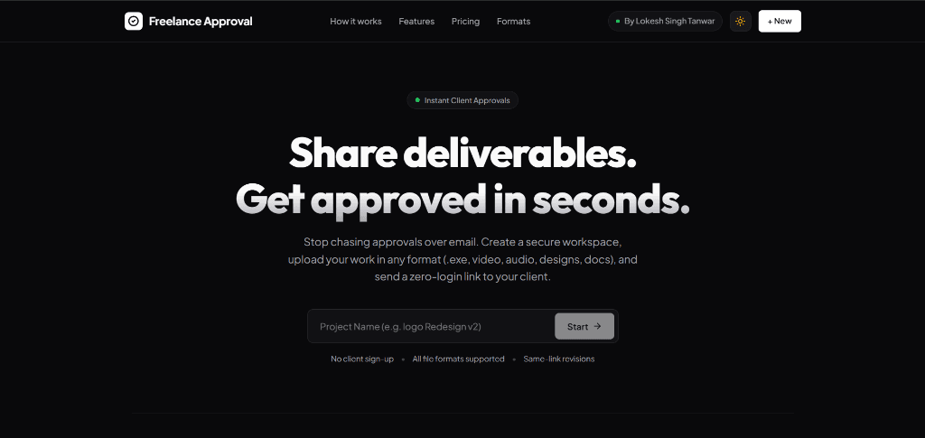 An image of the Freelance Approval project.