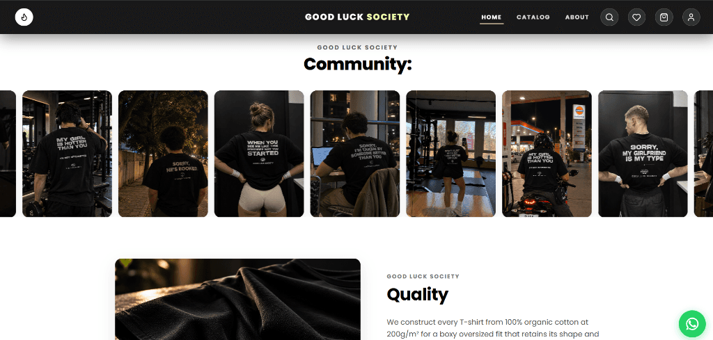 An image of the Good Luck Society project.