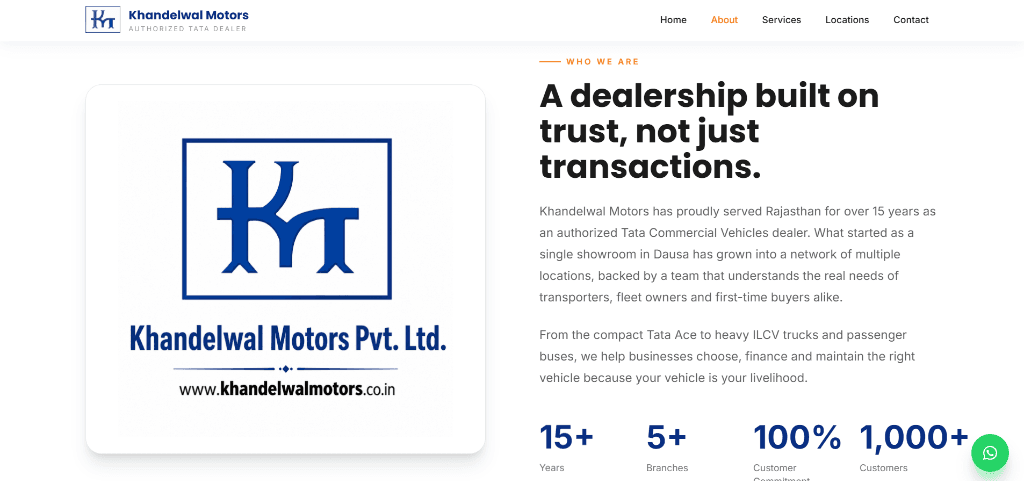 An image of the Khandelwal Motors project.